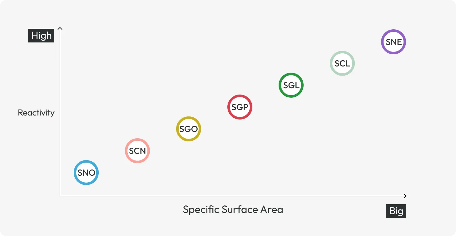 Specific Surface Area ・ Reactivity
